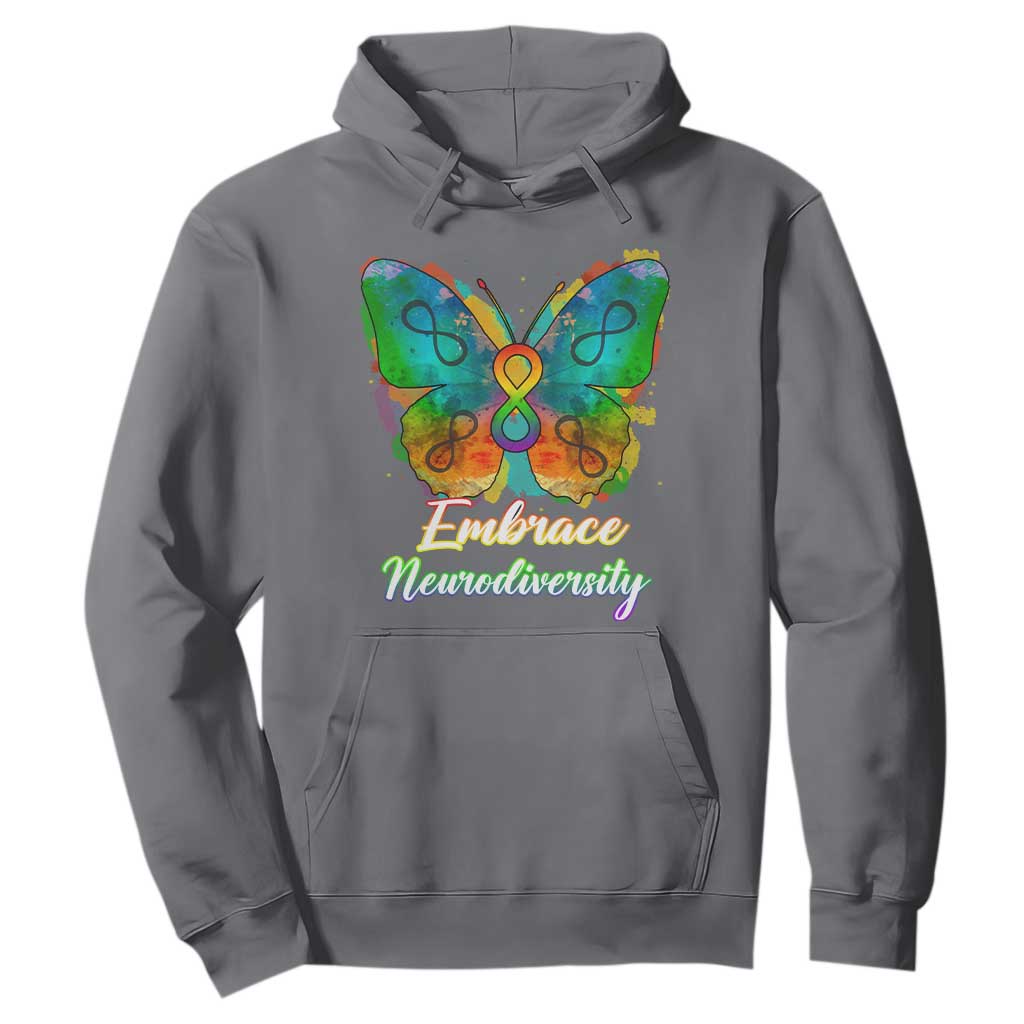 Autism Acceptance Hoodie Embrace Neurodiversity Rainbow Spectrum TS02 Charcoal Printyourwear