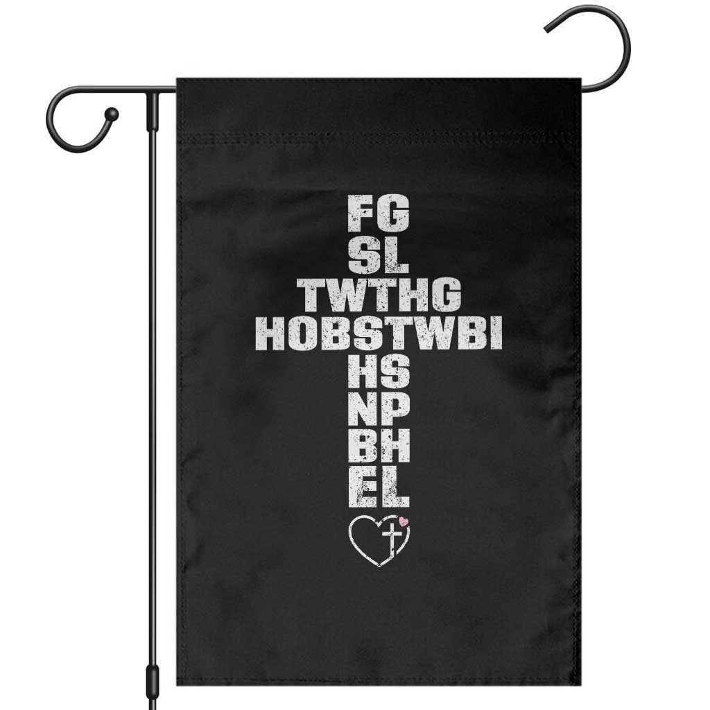 For God So Loved The World John 3 16 Acronym Christian Cross Garden Flag Faith Statement Inspirational Religious Gift TS02 Black Print Your Wear