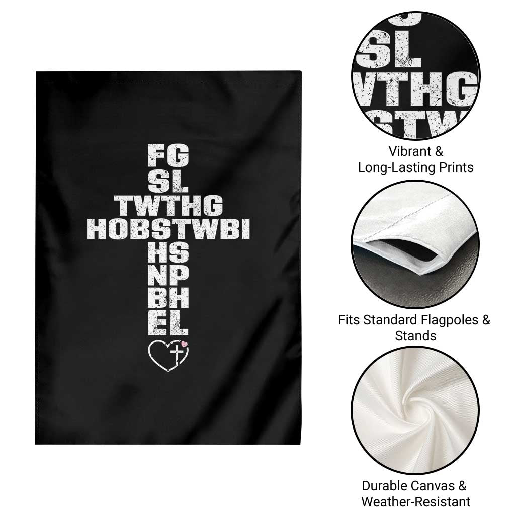 For God So Loved The World John 3 16 Acronym Christian Cross Garden Flag Faith Statement Inspirational Religious Gift TS02 Print Your Wear
