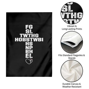 For God So Loved The World John 3 16 Acronym Christian Cross Garden Flag Faith Statement Inspirational Religious Gift TS02 Print Your Wear