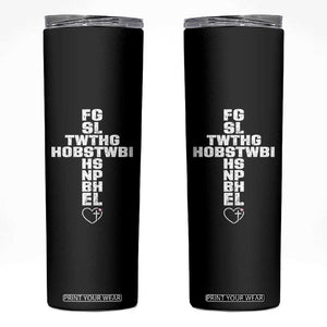 For God So Loved The World John 3 16 Acronym Christian Cross Skinny Tumbler Faith Statement Inspirational Religious Gift TS02 Black Print Your Wear