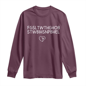For God So Loved The World John 3 16 Christian Acronym Long Sleeve Shirt Subtle Faith Inspirational Believer Gift TS02 Maroon Print Your Wear