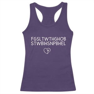 For God So Loved The World John 3 16 Christian Acronym Racerback Tank Top Subtle Faith Inspirational Believer Gift TS02 Purple Print Your Wear