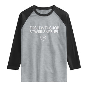 For God So Loved The World John 3 16 Christian Acronym Raglan Shirt Subtle Faith Inspirational Believer Gift TS02 Heather Gray Black Print Your Wear
