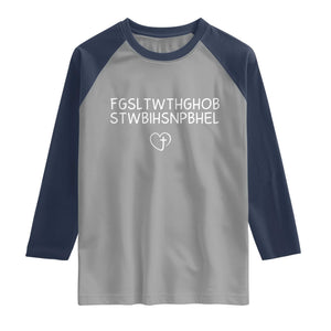 For God So Loved The World John 3 16 Christian Acronym Raglan Shirt Subtle Faith Inspirational Believer Gift TS02 Sport Gray Navy Print Your Wear