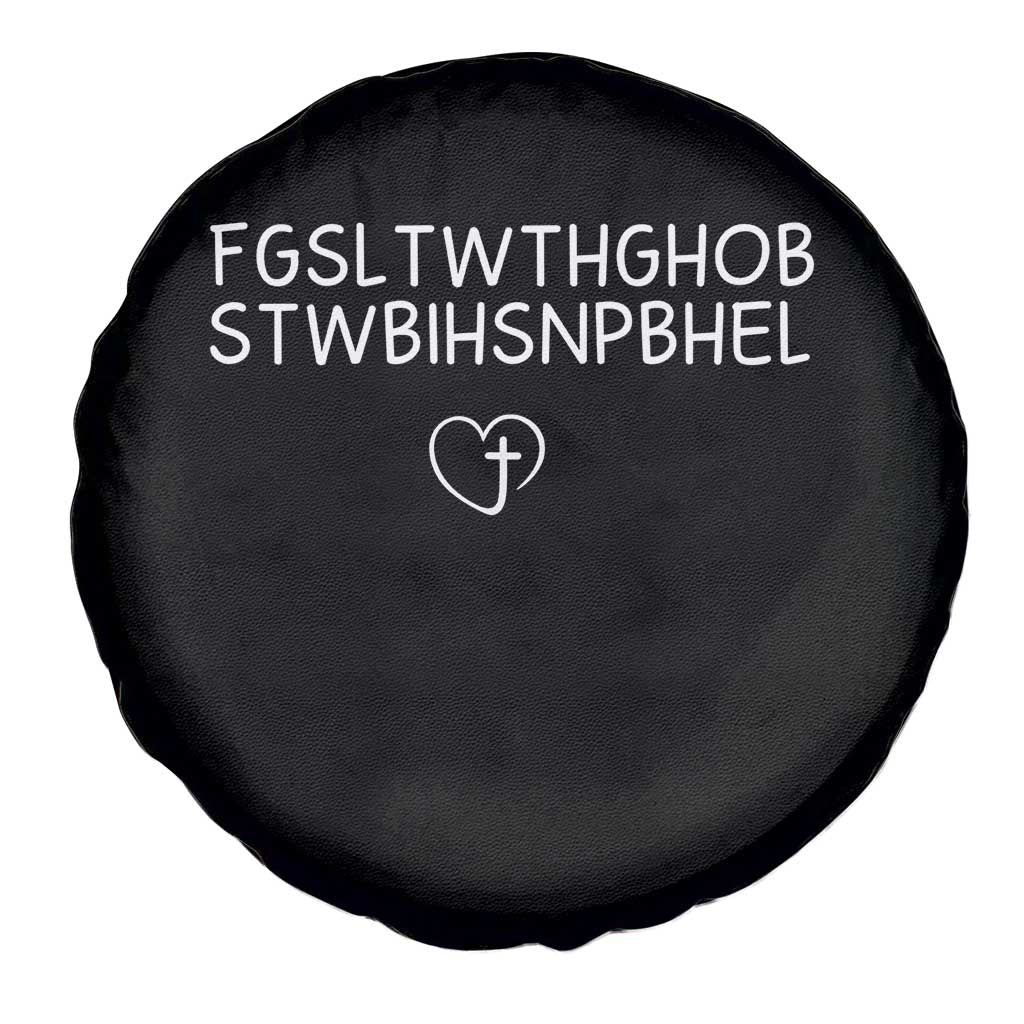 For God So Loved The World John 3 16 Christian Acronym Spare Tire Cover Subtle Faith Inspirational Believer Gift TS02 Print Your Wear