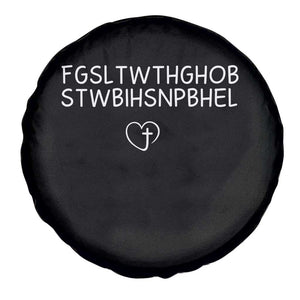 For God So Loved The World John 3 16 Christian Acronym Spare Tire Cover Subtle Faith Inspirational Believer Gift TS02 Print Your Wear