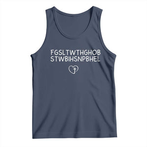 For God So Loved The World John 3 16 Christian Acronym Tank Top Subtle Faith Inspirational Believer Gift TS02 Navy Print Your Wear