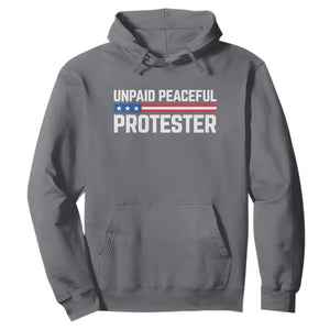 Unpaid Peaceful Protester Patriotic Stripe Hoodie American Flag Activist TS02 Charcoal Print Your Wear