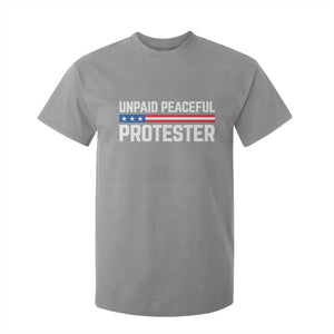 Unpaid Peaceful Protester Patriotic Stripe T Shirt For Kid American Flag Activist TS02 Sport Gray Print Your Wear