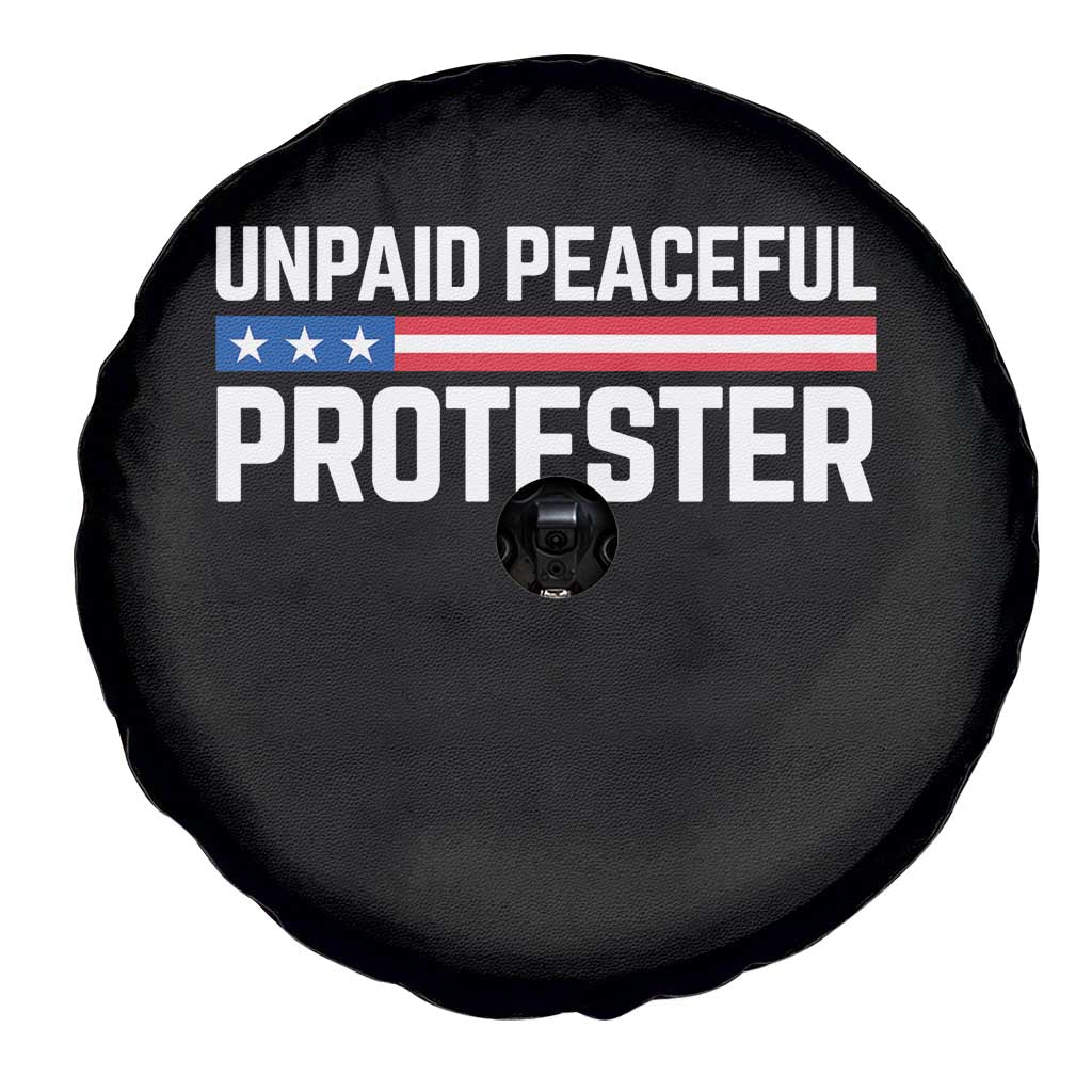 Unpaid Peaceful Protester Patriotic Stripe Spare Tire Cover American Flag Activist TS02 Print Your Wear