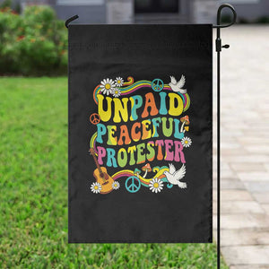 Unpaid Peaceful Protester Retro Hippie Rainbow Garden Flag Flower Power Peace Activist TS02 Print Your Wear