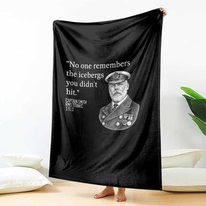 Funny Vintage Ship Captain Saying Throw Blanket No One Remembers the Icebergs You Did Not Hit Dark Humor TS02 Print Your Wear