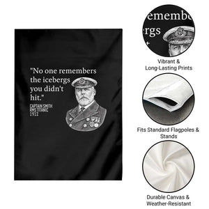 Funny Vintage Ship Captain Saying Garden Flag No One Remembers the Icebergs You Did Not Hit Dark Humor TS02 Print Your Wear