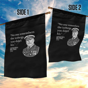 Funny Vintage Ship Captain Saying Garden Flag No One Remembers the Icebergs You Did Not Hit Dark Humor TS02 Print Your Wear
