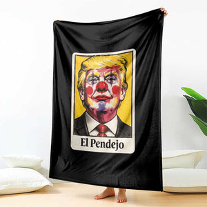 El Pendejo Clown Portrait Satire Throw Blanket Bold Political Humor Vintage Caricature TS02 Print Your Wear