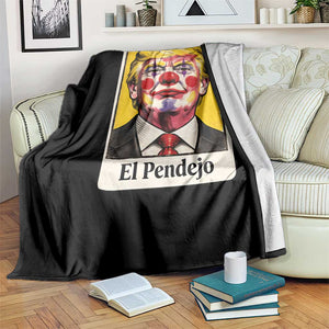 El Pendejo Clown Portrait Satire Throw Blanket Bold Political Humor Vintage Caricature TS02 Print Your Wear