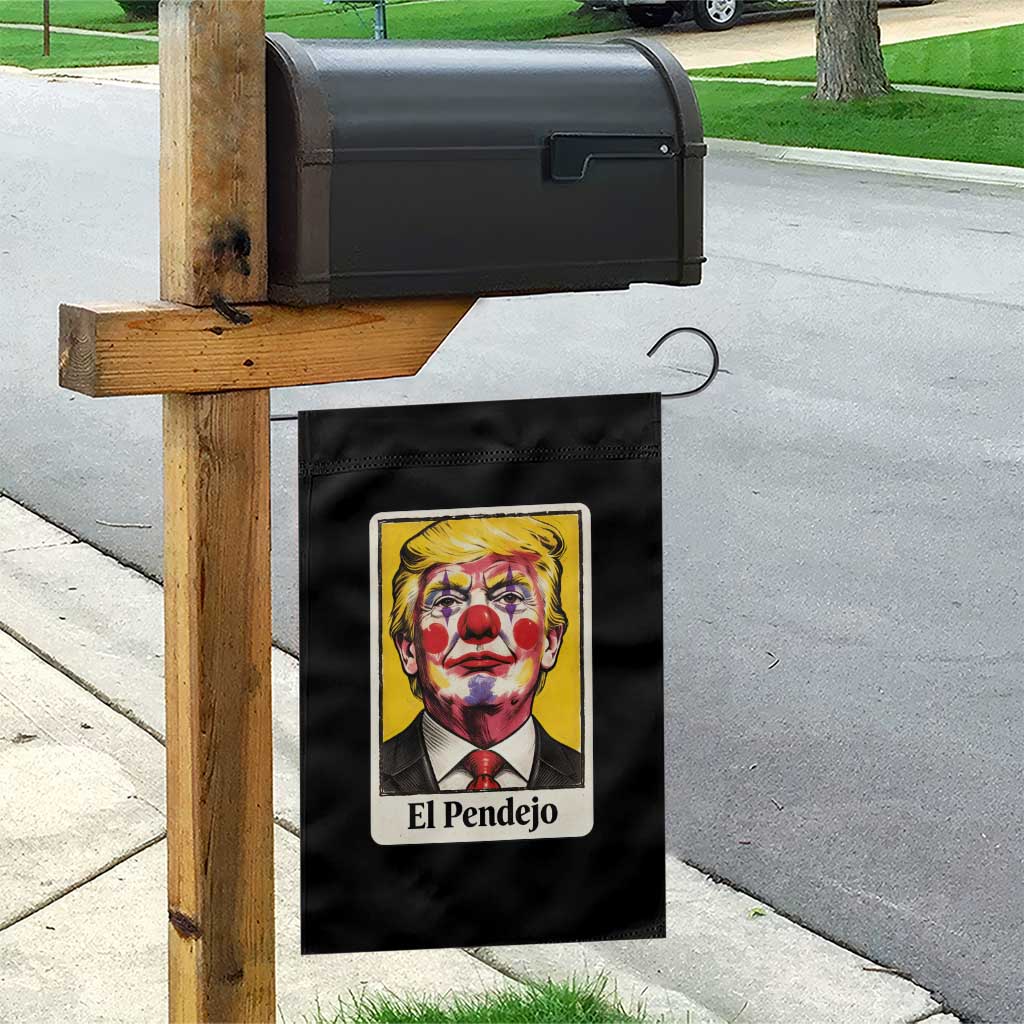 El Pendejo Clown Portrait Satire Garden Flag Bold Political Humor Vintage Caricature TS02 Print Your Wear