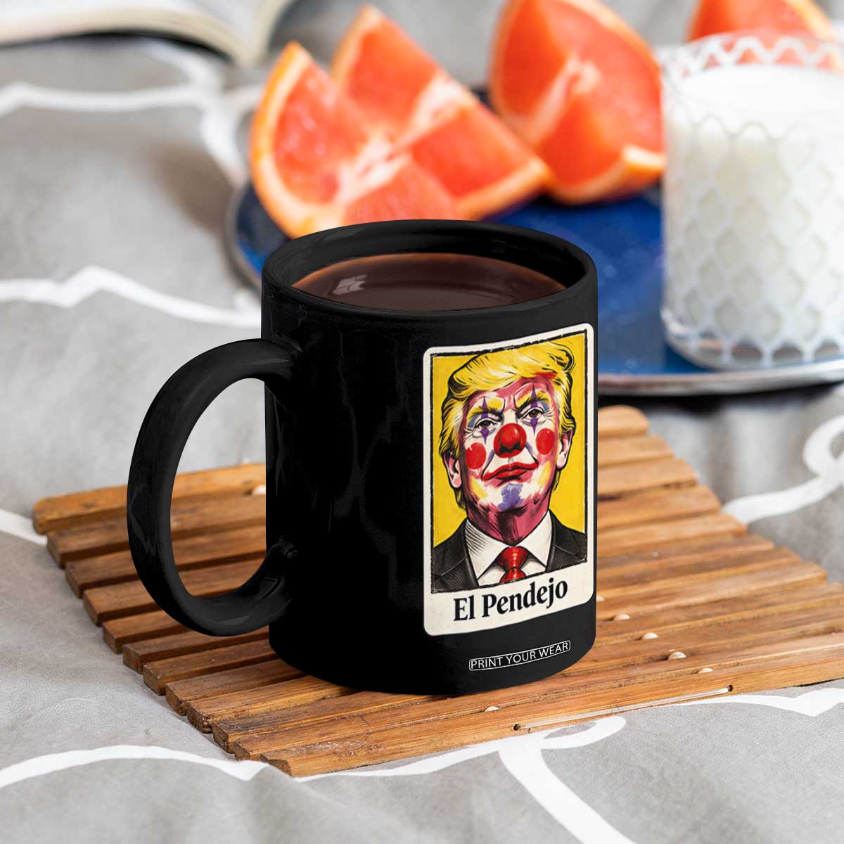 El Pendejo Clown Portrait Satire Coffee Mug Bold Political Humor Vintage Caricature TS02 Print Your Wear