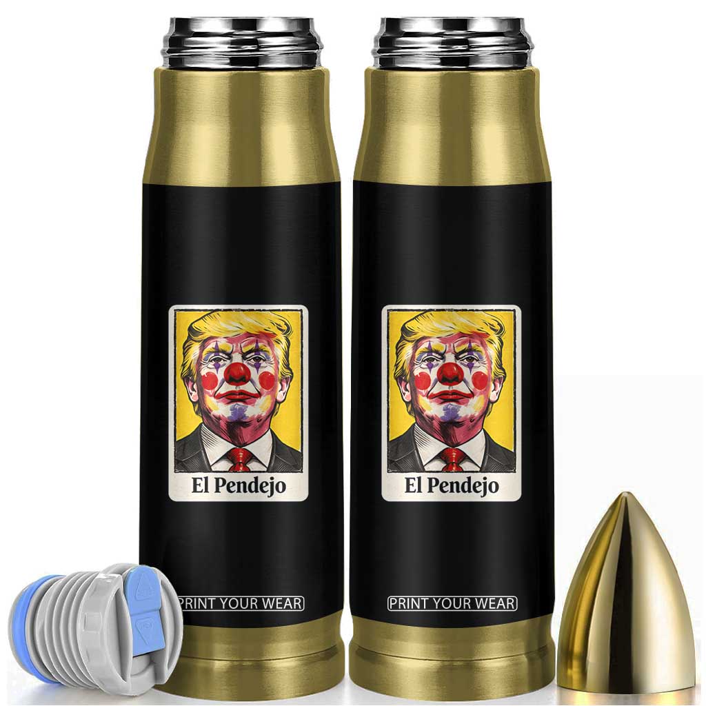 El Pendejo Clown Portrait Satire Bullet Tumbler Bold Political Humor Vintage Caricature TS02 Black Print Your Wear