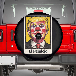 El Pendejo Clown Portrait Satire Spare Tire Cover Bold Political Humor Vintage Caricature TS02 Black Print Your Wear