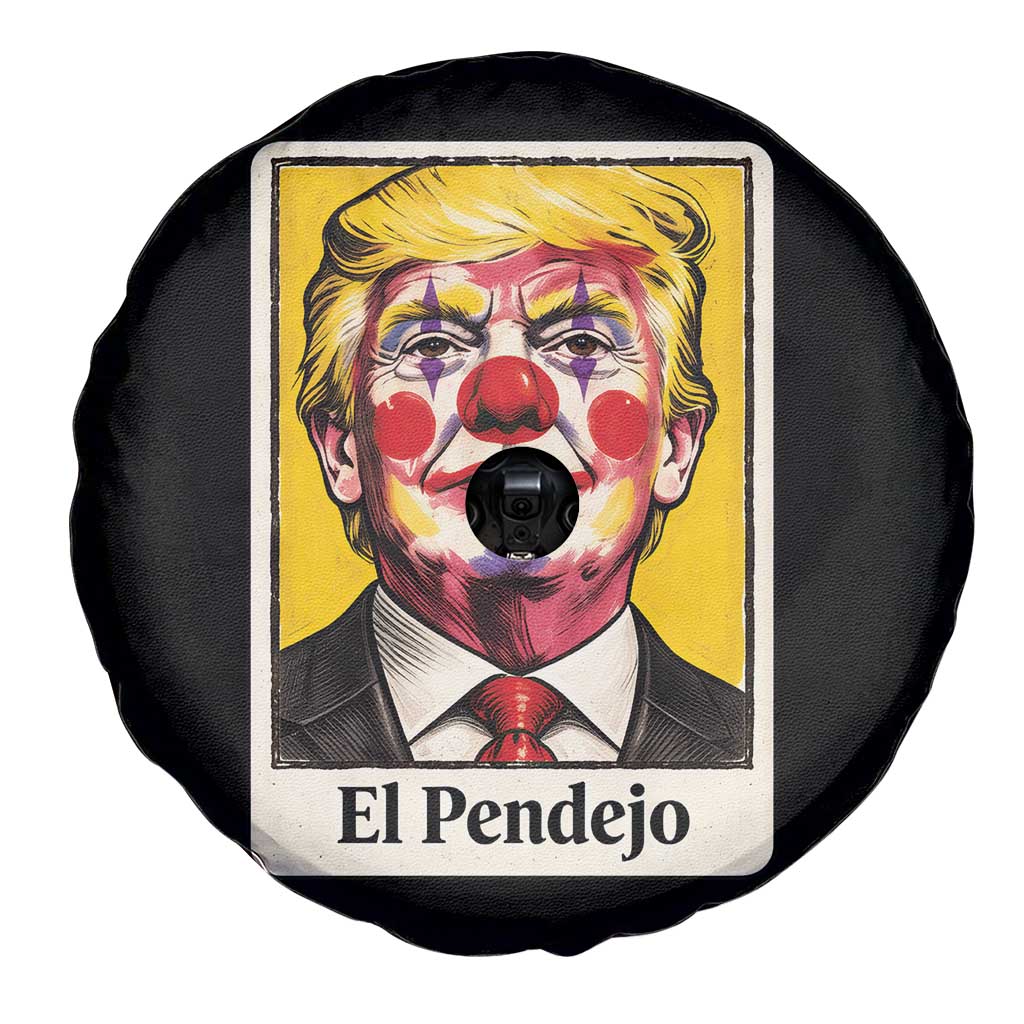El Pendejo Clown Portrait Satire Spare Tire Cover Bold Political Humor Vintage Caricature TS02 Print Your Wear