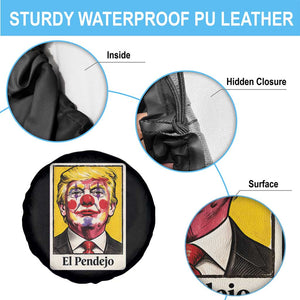 El Pendejo Clown Portrait Satire Spare Tire Cover Bold Political Humor Vintage Caricature TS02 Print Your Wear