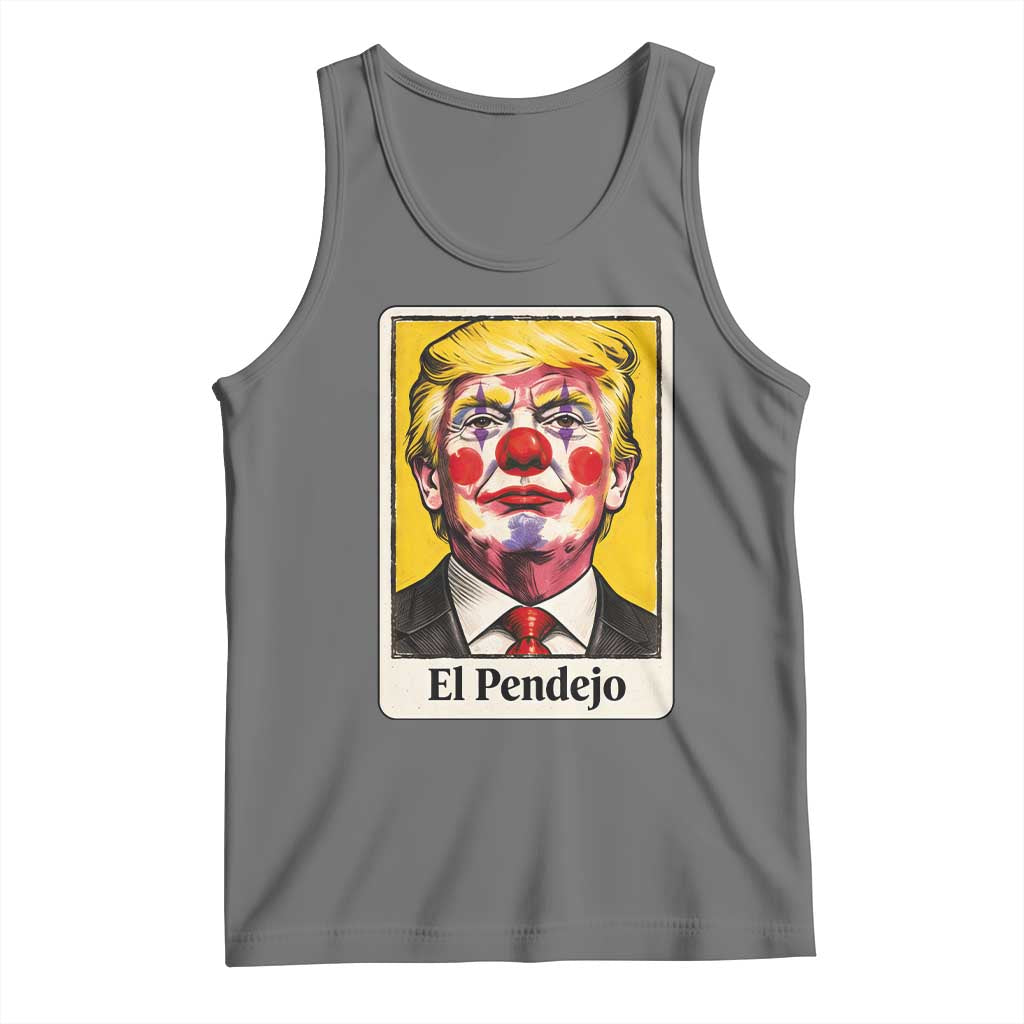 El Pendejo Clown Portrait Satire Tank Top Bold Political Humor Vintage Caricature TS02 Black Heather Print Your Wear