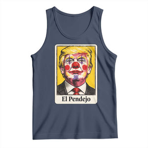 El Pendejo Clown Portrait Satire Tank Top Bold Political Humor Vintage Caricature TS02 Navy Print Your Wear