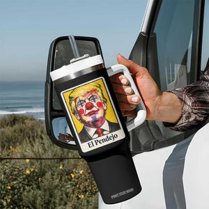 El Pendejo Clown Portrait Satire Tumbler With Handle Bold Political Humor Vintage Caricature TS02 Print Your Wear