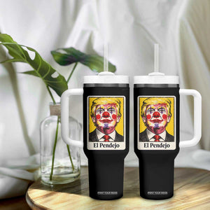 El Pendejo Clown Portrait Satire Tumbler With Handle Bold Political Humor Vintage Caricature TS02 Print Your Wear
