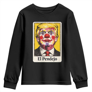 El Pendejo Clown Portrait Satire Youth Sweatshirt Bold Political Humor Vintage Caricature TS02 Black Print Your Wear