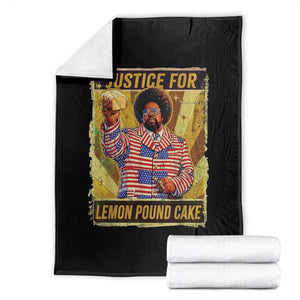 Justice for Lemon Pound Cake Vintage Retro Throw Blanket Funny Viral Hip Hop Meme Parody Internet Culture Fans TS02 Black Print Your Wear