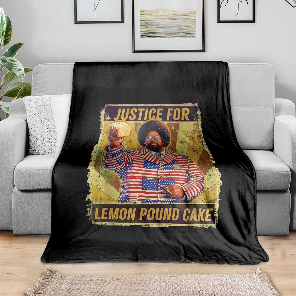 Justice for Lemon Pound Cake Vintage Retro Throw Blanket Funny Viral Hip Hop Meme Parody Internet Culture Fans TS02 Print Your Wear
