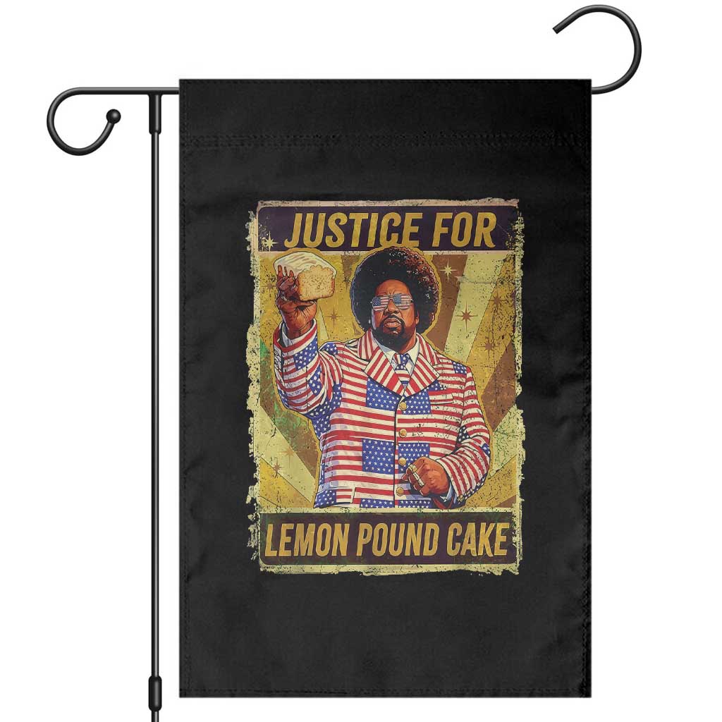 Justice for Lemon Pound Cake Vintage Retro Garden Flag Funny Viral Hip Hop Meme Parody Internet Culture Fans TS02 Black Print Your Wear