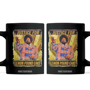 Justice for Lemon Pound Cake Vintage Retro Coffee Mug Funny Viral Hip Hop Meme Parody Internet Culture Fans TS02 Black Print Your Wear