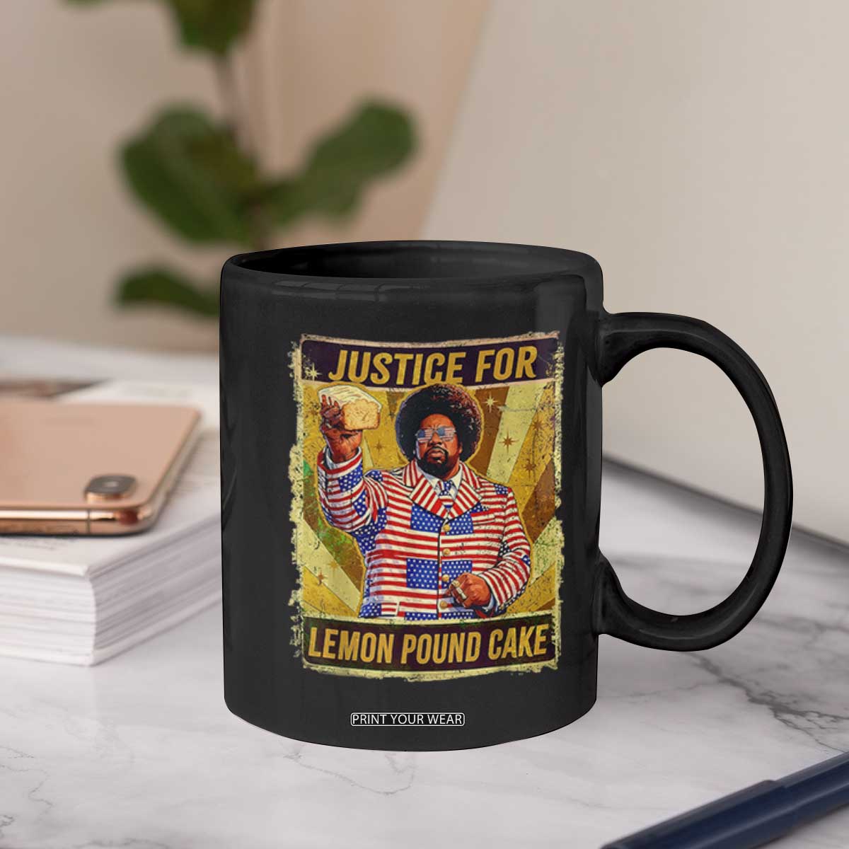 Justice for Lemon Pound Cake Vintage Retro Coffee Mug Funny Viral Hip Hop Meme Parody Internet Culture Fans TS02 Print Your Wear