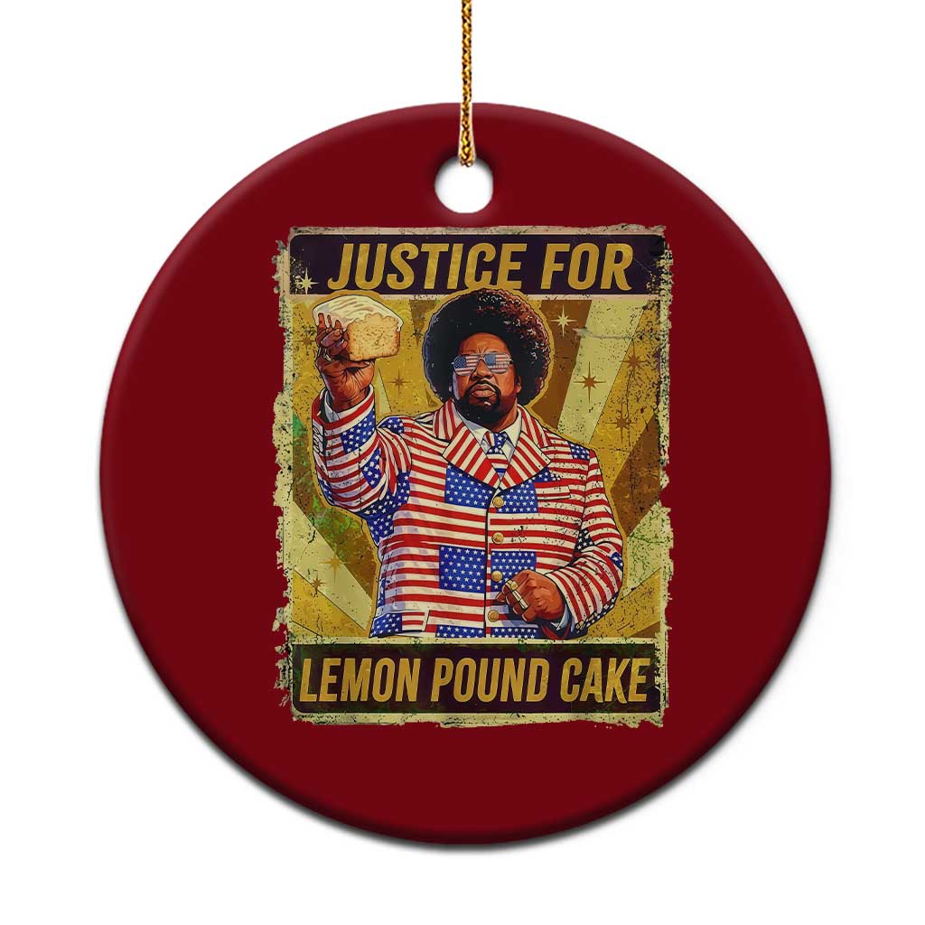 Justice for Lemon Pound Cake Vintage Retro Ceramic Ornament Funny Viral Hip Hop Meme Parody Internet Culture Fans TS02 1pc Red Print Your Wear