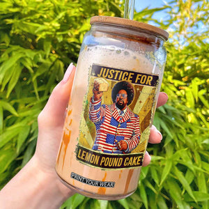 Justice for Lemon Pound Cake Vintage Retro Glass Can Funny Viral Hip Hop Meme Parody Internet Culture Fans TS02 Black Print Your Wear