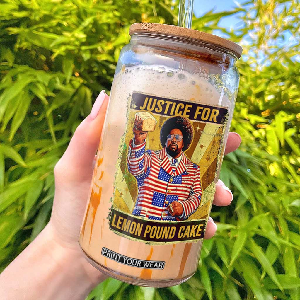 Justice for Lemon Pound Cake Vintage Retro Glass Can Funny Viral Hip Hop Meme Parody Internet Culture Fans TS02 Black Print Your Wear
