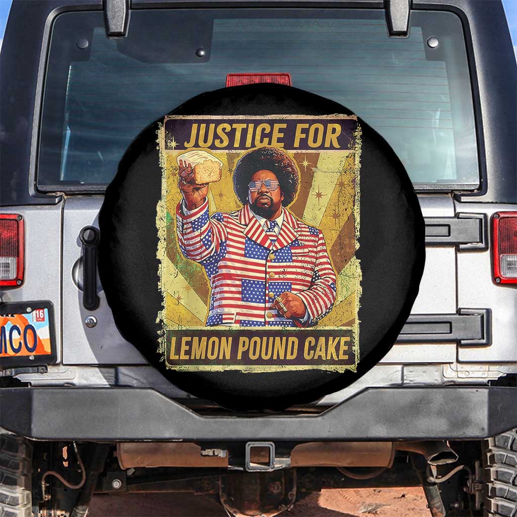Justice for Lemon Pound Cake Vintage Retro Spare Tire Cover Funny Viral Hip Hop Meme Parody Internet Culture Fans TS02 No hole Black Print Your Wear