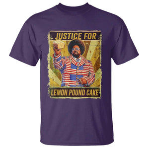 Justice for Lemon Pound Cake Vintage Retro T Shirt Funny Viral Hip Hop Meme Parody Internet Culture Fans TS02 Purple Print Your Wear