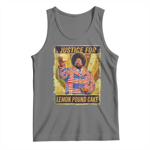 Justice for Lemon Pound Cake Vintage Retro Tank Top Funny Viral Hip Hop Meme Parody Internet Culture Fans TS02 Black Heather Print Your Wear