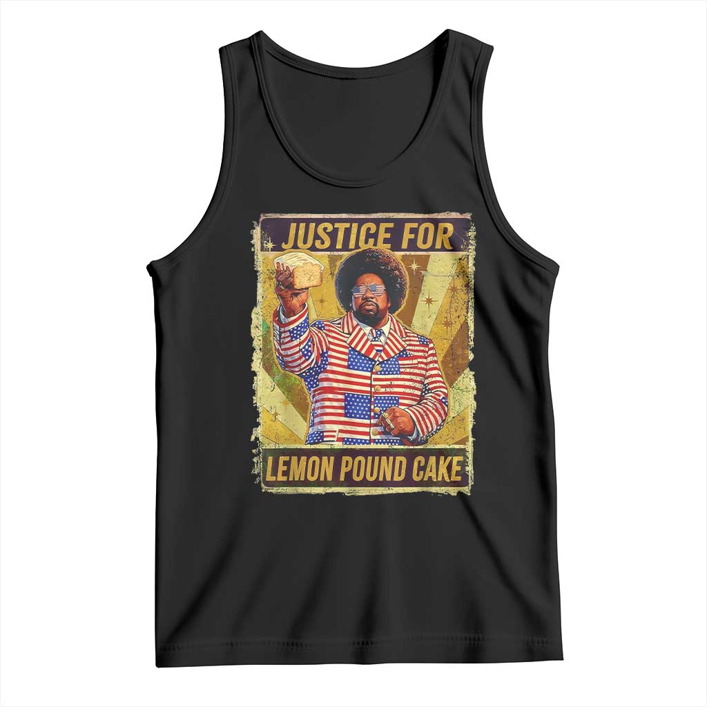 Justice for Lemon Pound Cake Vintage Retro Tank Top Funny Viral Hip Hop Meme Parody Internet Culture Fans TS02 Black Print Your Wear
