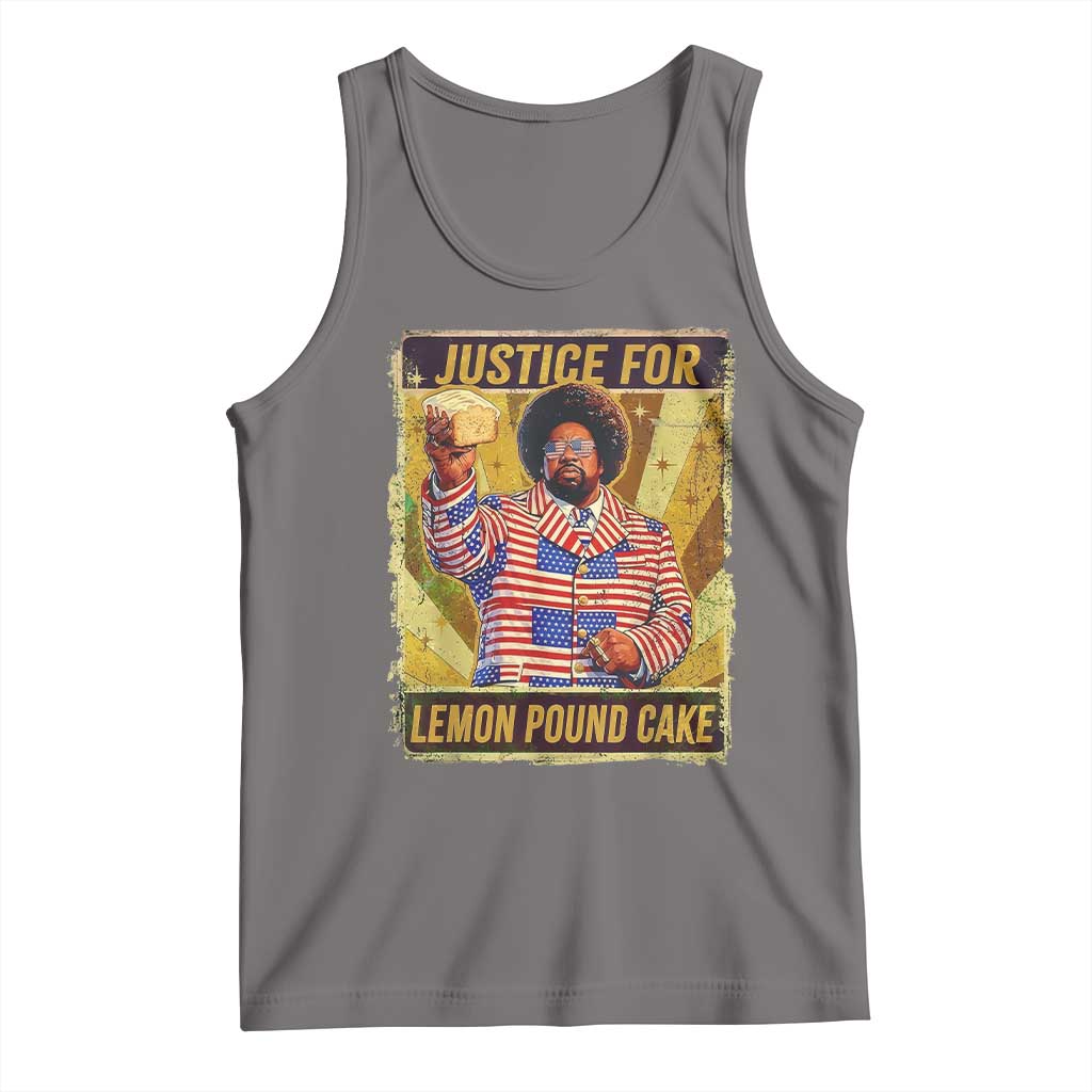 Justice for Lemon Pound Cake Vintage Retro Tank Top Funny Viral Hip Hop Meme Parody Internet Culture Fans TS02 Deep Heather Print Your Wear