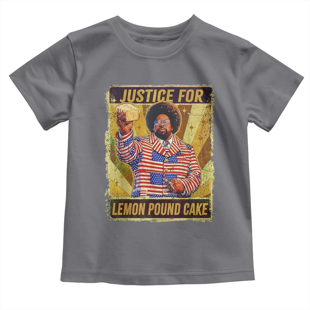 Justice for Lemon Pound Cake Vintage Retro Toddler T Shirt Funny Viral Hip Hop Meme Parody Internet Culture Fans TS02 Charcoal Print Your Wear