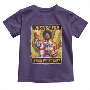 Justice for Lemon Pound Cake Vintage Retro Toddler T Shirt Funny Viral Hip Hop Meme Parody Internet Culture Fans TS02 Purple Print Your Wear