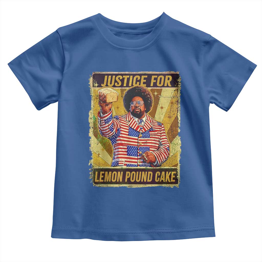 Justice for Lemon Pound Cake Vintage Retro Toddler T Shirt Funny Viral Hip Hop Meme Parody Internet Culture Fans TS02 Royal Blue Print Your Wear