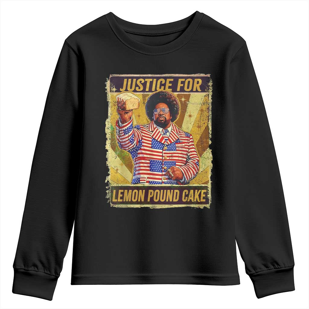 Justice for Lemon Pound Cake Vintage Retro Youth Sweatshirt Funny Viral Hip Hop Meme Parody Internet Culture Fans TS02 Black Print Your Wear
