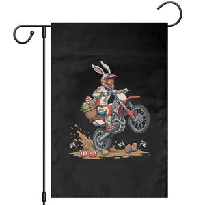 Easter Bunny Dirt Bike Rider Funny Motocross Rabbit Graphic Garden Flag Cool Off Road Racing Egg Hunt TS02 Black Print Your Wear
